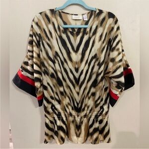 Chic Animal Print Women's Top